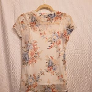 Sheer Shirt with Built In Tank Top